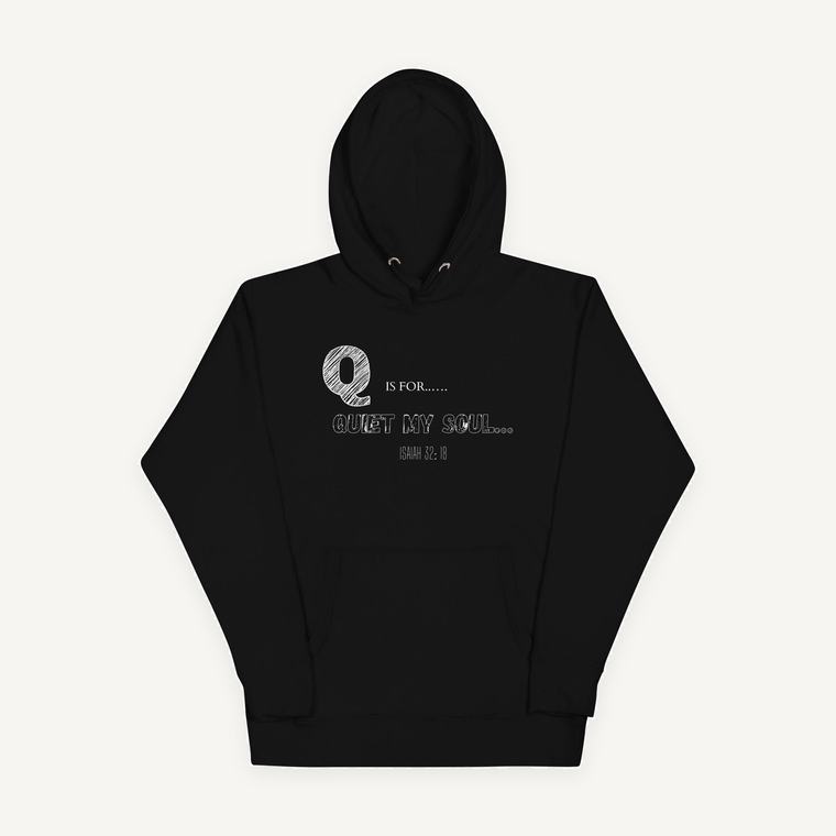Clothed In Glory Alphabet Collection Q Unisex Hoodie - ClothedInGloryApparel