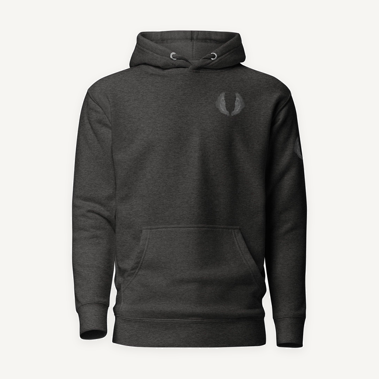 Clothed In Glory Classic Small Black and White Logo Unisex Hoodie - ClothedInGloryApparel