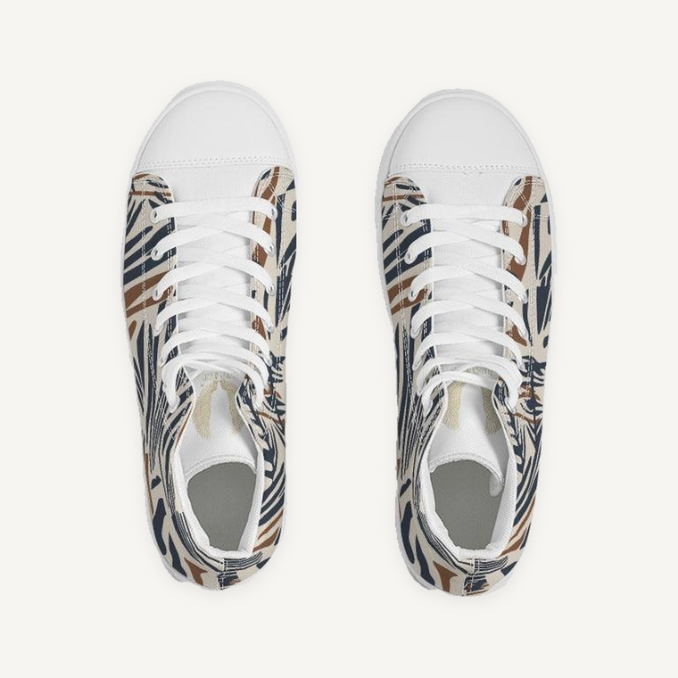 Clothed In Glory Signature Wear African Print Women's Hightop Canvas Shoes - ClothedInGloryApparel