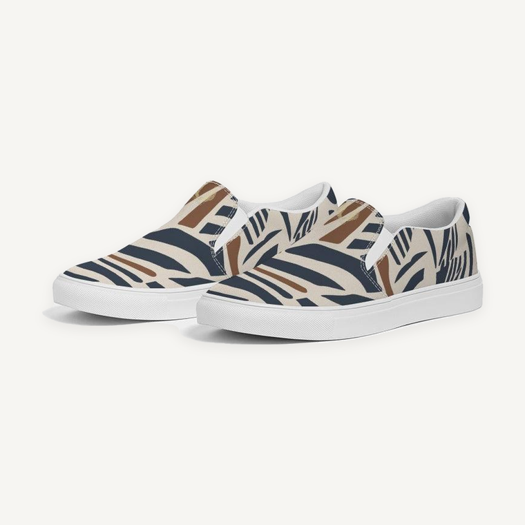 Clothed In Glory Signature Wear African Print Women's Slip-On Canvas Shoes - ClothedInGloryApparel