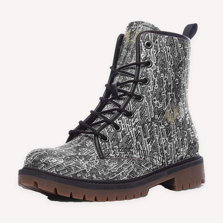 Clothed In Glory Signature Wear Black Crystal Casual Unisex Leather Lightweight Boots/Shoes MT - ClothedInGloryApparel