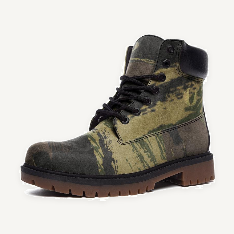 Clothed In Glory Signature Wear Camo Casual Unisex Leather Lightweight Boots/Shoes TB - ClothedInGloryApparel
