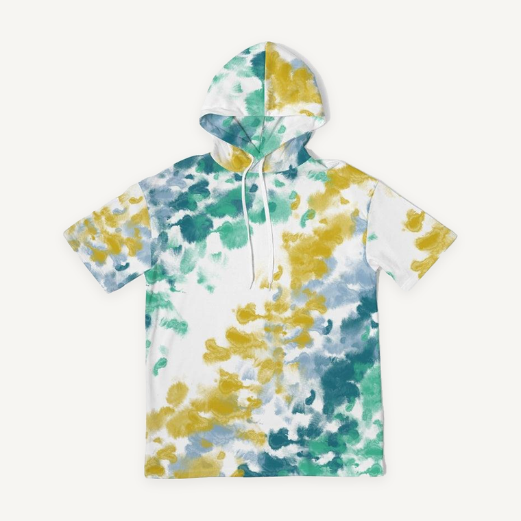 Clothed In Glory Signature Wear Colourful Pop Art Man Premium Heavyweight Short Sleeve Hoodie - ClothedInGloryApparel