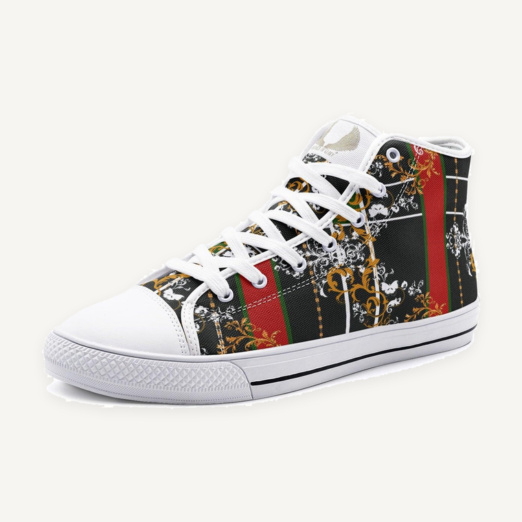 Clothed In Glory Signature Wear Milano Unisex High Top Canvas Shoes - ClothedInGloryApparel