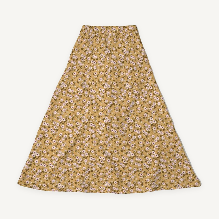 Clothed In Glory Signature Wear Small Flowers Women's A-Line Midi Skirt - ClothedInGloryApparel