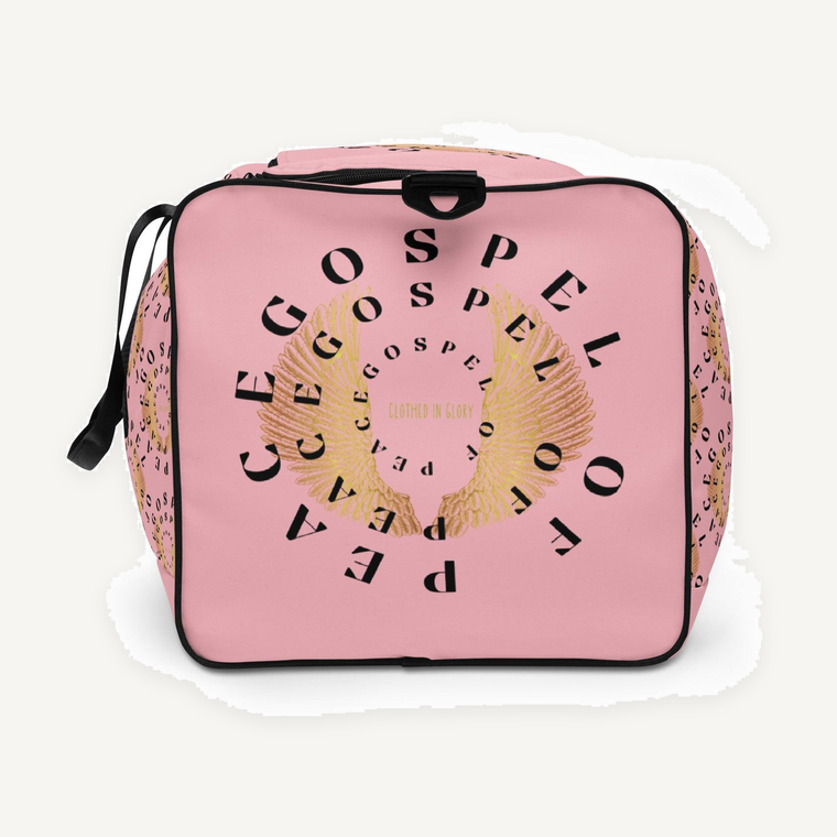 Gospel Of Peace Duffle Bag, Pale Pink