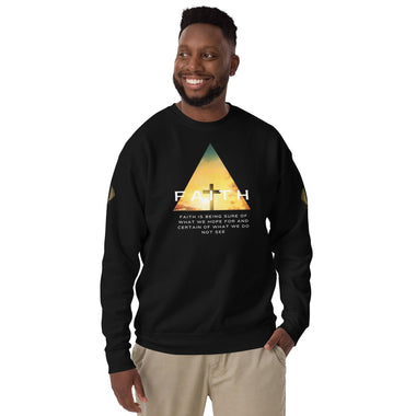 Faith Unisex Premium Sweatshirt - ClothedInGloryApparel