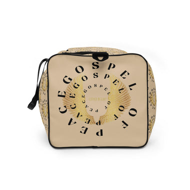 Gospel Of Peace Champagne Duffle Bag - ClothedInGloryApparel