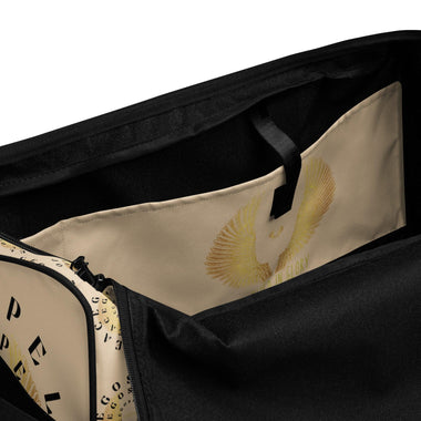 Gospel Of Peace Champagne Duffle Bag - ClothedInGloryApparel
