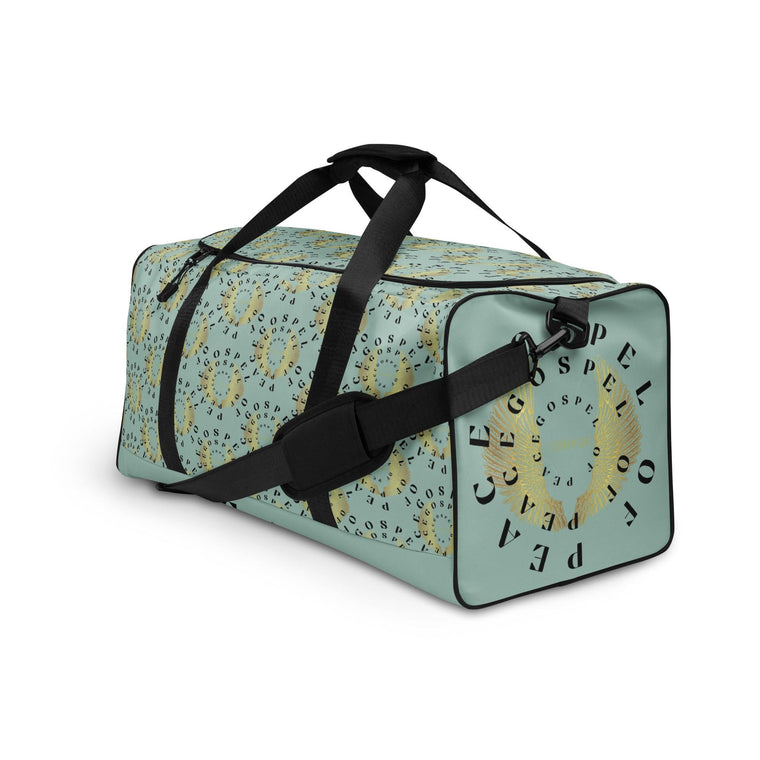 Gospel Of Peace Green Duffle Bag - ClothedInGloryApparel