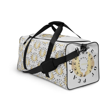 Gospel Of Peace Silver Duffle Bag - ClothedInGloryApparel