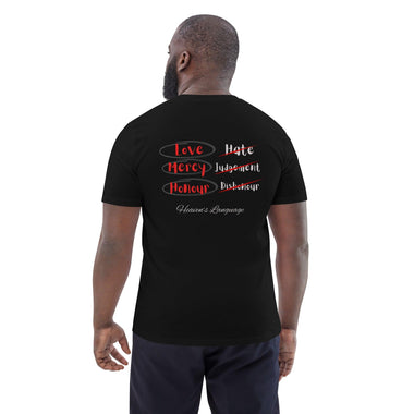 Heaven’s Language Unisex Organic Cotton T-Shirt - ClothedInGloryApparel