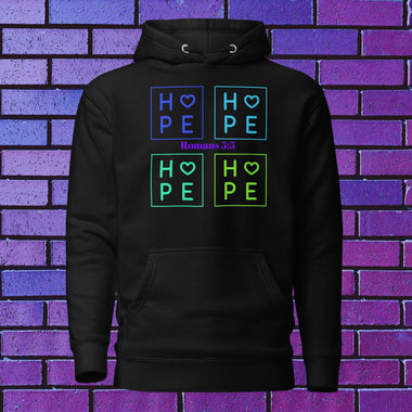 Hope Rom 5:5 Premium Unisex Hoodie - ClothedInGloryApparel