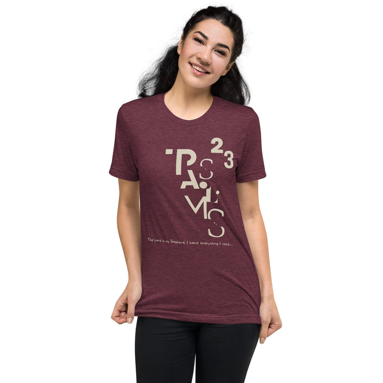 Psalm 23 Women’s Tri-Blend T-Shirt - ClothedInGloryApparel