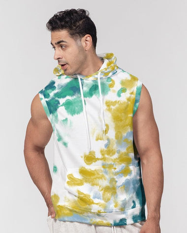 Clothed In Glory Colourful Pop Art Men's Premium Heavyweight Sleeveless Hoodie - ClothedInGloryApparel