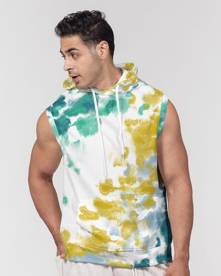 Clothed In Glory Colourful Pop Art Men's Premium Heavyweight Sleeveless Hoodie - ClothedInGloryApparel