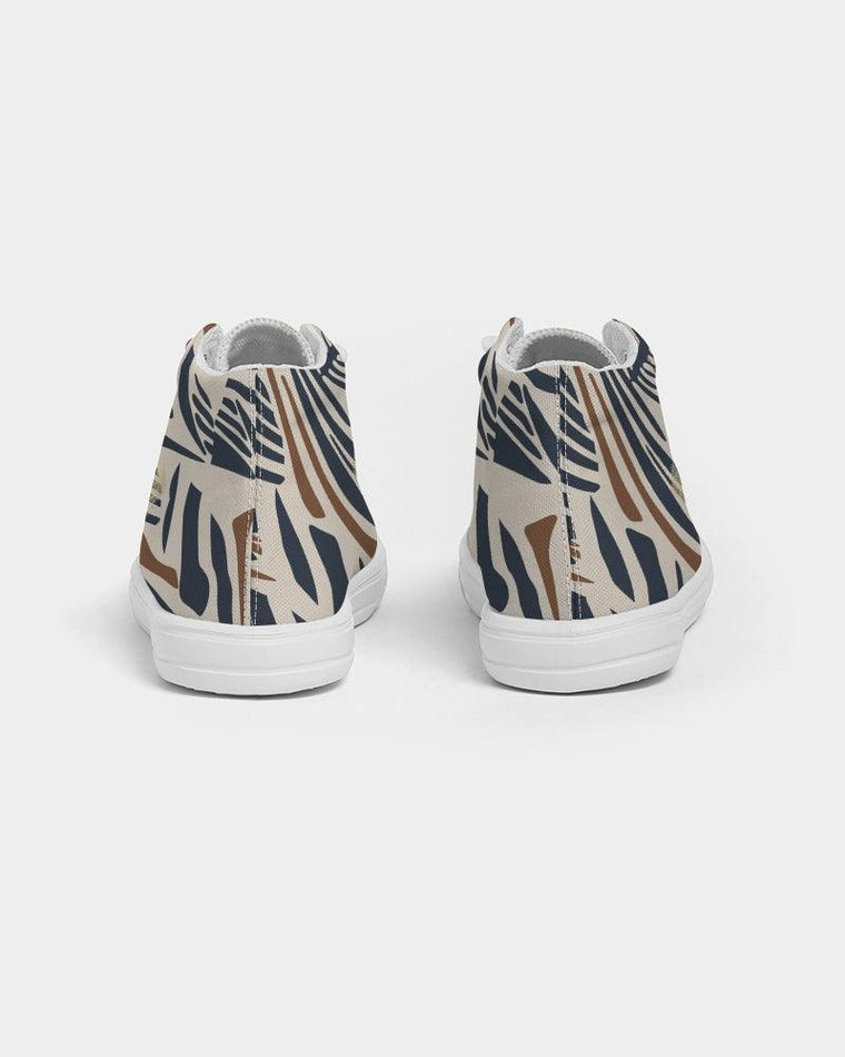 Clothed In Glory Signature Wear African Print Kids Hightop Canvas Shoes - ClothedInGloryApparel