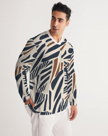 Clothed In Glory Signature Wear African Print Long Sleeve Man Sports Jersey - ClothedInGloryApparel