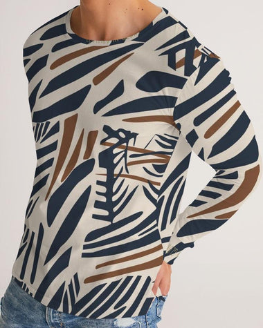 Clothed In Glory Signature Wear African Print Long Sleeve Man T-Shirt - ClothedInGloryApparel