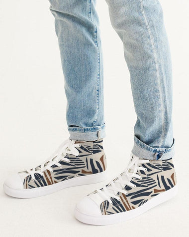 Clothed In Glory Signature Wear African Print Man Hightop Canvas Shoes - ClothedInGloryApparel
