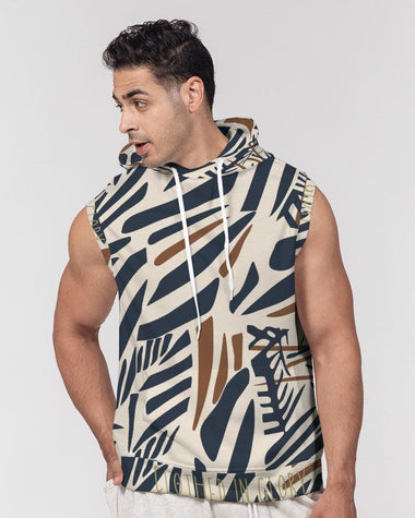 Clothed In Glory Signature Wear African Print Premium Heavyweight Sleeveless Man Hoodie - ClothedInGloryApparel