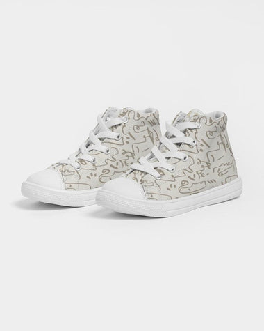 Clothed In Glory Signature Wear African Sun Kids Hightop Canvas Shoes - ClothedInGloryApparel