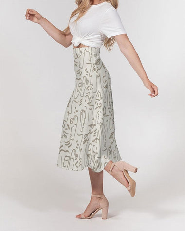Clothed In Glory Signature Wear African Sun Women's A-Line Midi Skirt - ClothedInGloryApparel