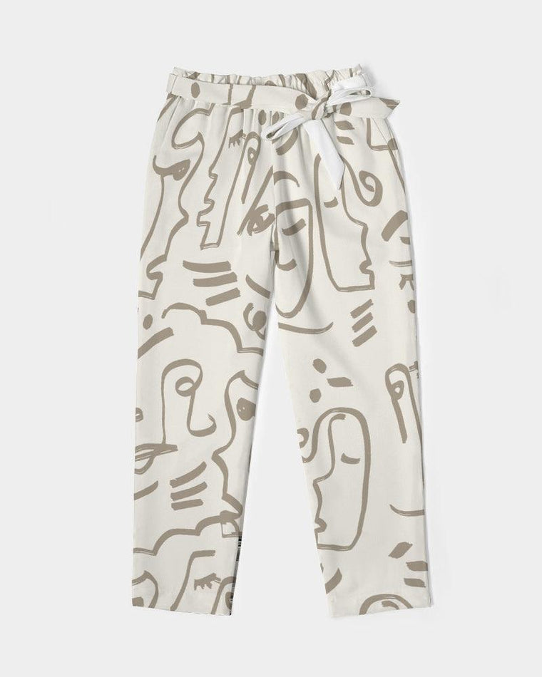 Clothed In Glory Signature Wear African Sun Women's Belted Tapered Pants - ClothedInGloryApparel