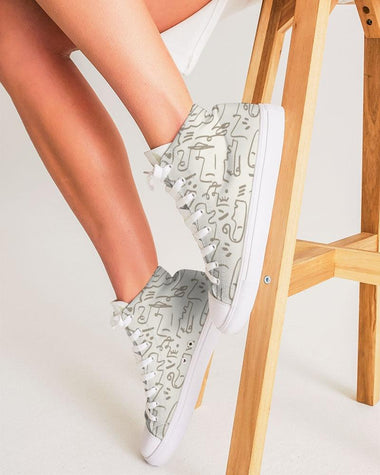 Clothed In Glory Signature Wear African Sun Women's Hightop Canvas Shoes - ClothedInGloryApparel