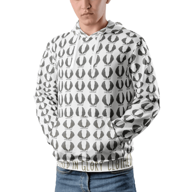 Clothed In Glory Signature Wear All Over Print Logo Man Pullover Hoodie - ClothedInGloryApparel