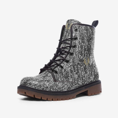 Clothed In Glory Signature Wear Black Crystal Casual Unisex Leather Lightweight Boots/Shoes MT - ClothedInGloryApparel
