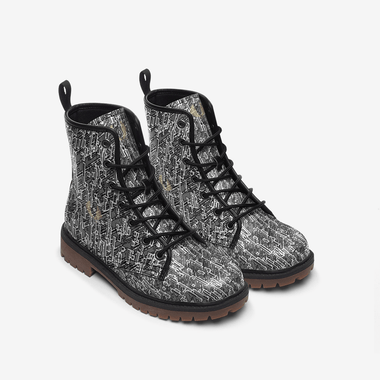 Clothed In Glory Signature Wear Black Crystal Casual Unisex Leather Lightweight Boots/Shoes MT - ClothedInGloryApparel