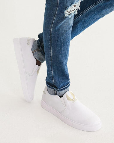 Clothed In Glory Signature Wear Large Classic Logo Man Slip-On Canvas Shoes - ClothedInGloryApparel