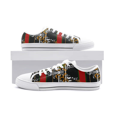Clothed In Glory Signature Wear Milano Unisex Low Top Canvas Shoes - ClothedInGloryApparel