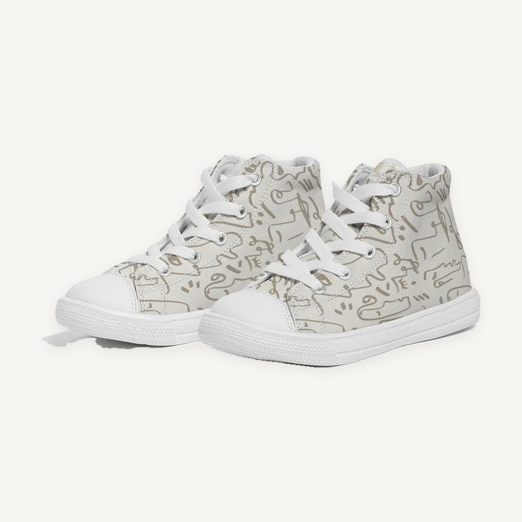Clothed In Glory Signature Wear African Sun Kids Hightop Canvas Shoes - ClothedInGloryApparel