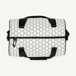 Clothed In Glory All Over Print Black and White Gym Bag