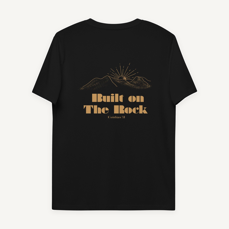 Clothed In Glory Built On The Rock Unisex Organic Cotton T-Shirt - ClothedInGloryApparel