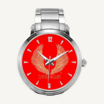 Clothed In Glory New Steel Strap Automatic Watch (With Indicators)Red