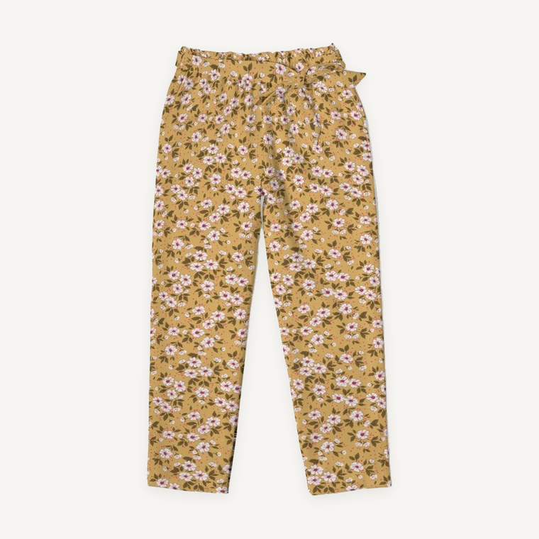 Clothed In Glory Signature Wear Small Flowers Women's Belted Tapered Pants - ClothedInGloryApparel
