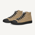 Clothed In Glory Signature Wear Small Flowers Women's Hightop Canvas Shoe - Black