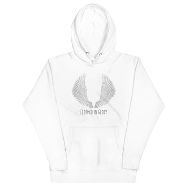 Clothed In Glory Classic Large Black and White Logo Unisex Hoodie - ClothedInGloryApparel