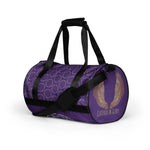 Clothed In Glory Repeat Purple All Over Print Gym Bag - ClothedInGloryApparel