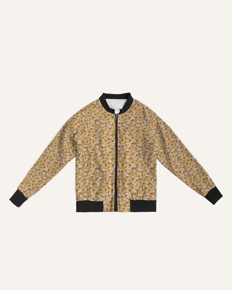 Clothed In Glory Signature Wear Small Flowers Women's Bomber Jacket