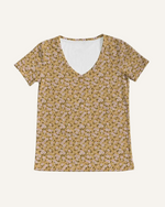 Clothed In Glory Small Flowers Women's V-Neck Tee