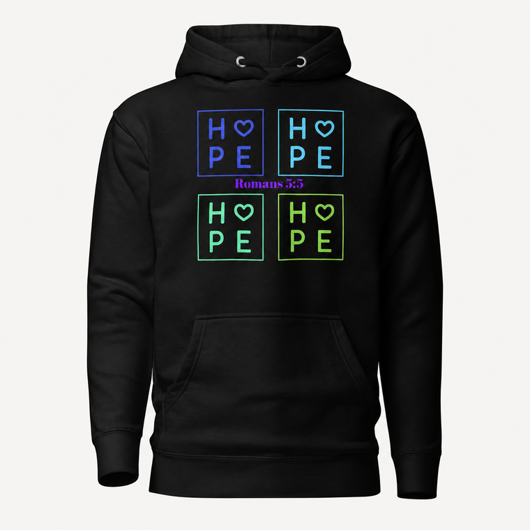 Hope Rom 5:5 Premium Unisex Hoodie - ClothedInGloryApparel