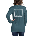 More Faith Unisex Long Sleeve Tee - ClothedInGloryApparel