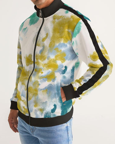 Clothed In Glory Colourful Pop Art Men's Stripe-Sleeve Track Jacket - ClothedInGloryApparel