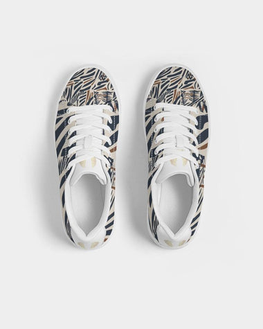 Clothed In Glory Signature Wear African Print Man Faux-Leather Sneaker/Shoes - ClothedInGloryApparel