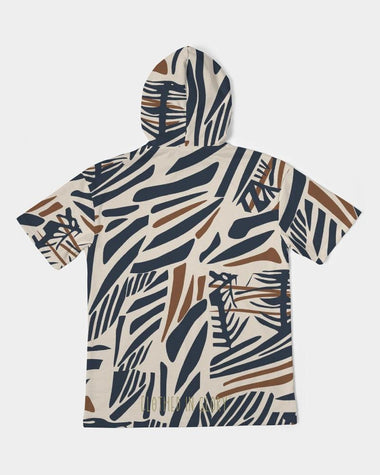 Clothed In Glory Signature Wear African Print Premium Heavyweight Short Sleeve Man Hoodie - ClothedInGloryApparel