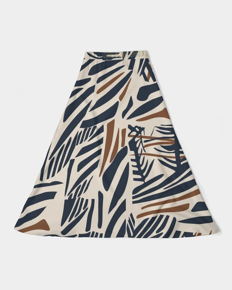Clothed In Glory Signature Wear African Print Women's A-Line Midi Skirt - ClothedInGloryApparel